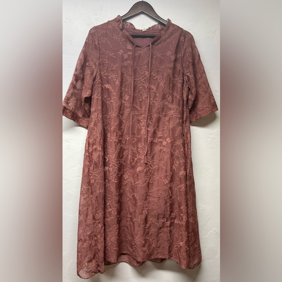 Ailefei Beautiful Silk Pink Dress - Picture 1 of 7